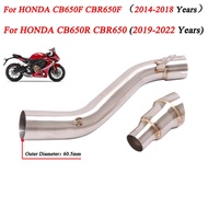 For HONDA CB650F CBR650F 2014-2018 CB650R CBR650 2019-2020 Motorcycle Exhaust Modified Mid Link Pipe Connecting 60mm Muf