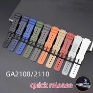 ga2100 Watch Band for Casio G-SHOCK GA-2100 2110 Series Colorful Rubber Strap Men Quick Release Resin Wrist Bracelet Accessories