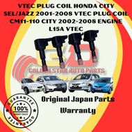 VTEC PLUG COIL HONDA CITY SEL/JAZZ 2001-2008 VTEC PLUG COIL CM11-110 CITY 2002-2008 ENGINE L15A VTEC