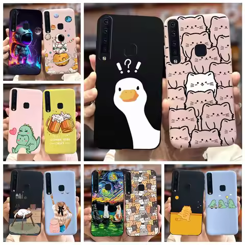 For Samsung Galaxy A9 2018 Case SM-A920F Cute Fashion Cartoon Cover Soft Silicone TPU Phone Case For