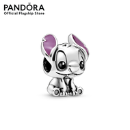 Pandora Disney Stitch silver charm with black and purple enamel