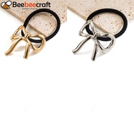 1set 2pcs 2 colors Bowknot Alloy Elastic Hair Accessories for Women Scrunchie/Scrunchy Hair Ties Mix