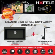 HAFELE GRANITE SINK AND PULL OUT FAUCET (MADE IN EUROPE)