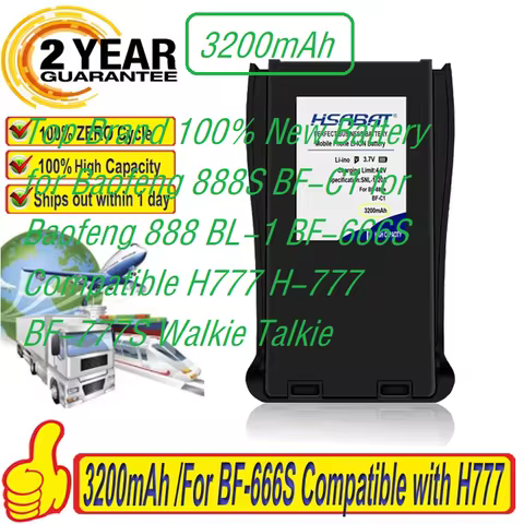 Top Brand 100% New Battery for Baofeng 888S BF-C1 for Baofeng 888 BL-1 BF-666S Compatible H777 H-777