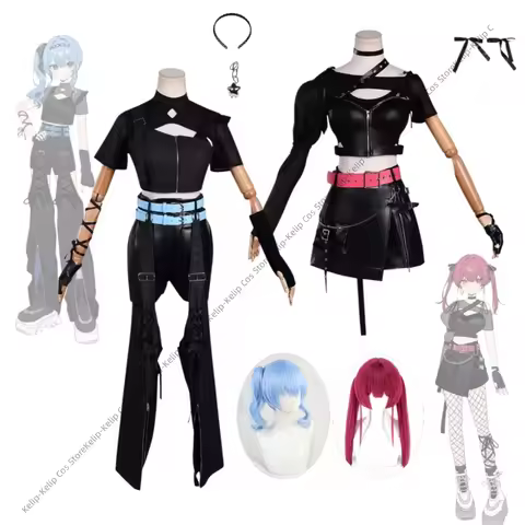 Hoshimachi Suisei Cosplay Costume VTuber Hololive Idol Outfit Houshou Marine Costume Wig for Women H