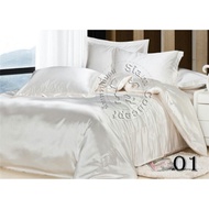 Satin Fabric Mattress Cover 6 Ft. 5 Pcs. (SB601 White Milk)