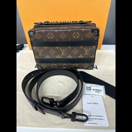 近全新LV handle soft trunk盒子包 老花拼黑色 M45935