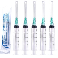 10pcs 10ML Syringe with 21g 38mm Needle for Industrial Syringes, Plastic Disposable Syringe for Scie