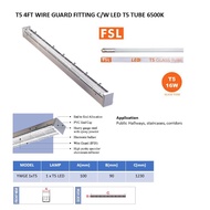 LED T5 Wire Guard Fitting 1 x T5 LED c/w FSL T5 LED Tube 16W