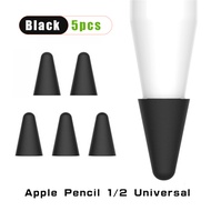 【Ready Stock】5Pcs/1Set Pencil Tip Case Compatible For Apple Pencil 1/2 Tip Cover Case Stylus Pencil Nib Sleeve Silicone Protector