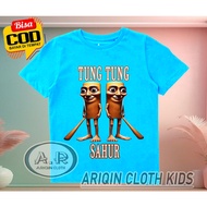 Children's clothes with anomaly tung tung sahur motif, short t-shirt, tungtung sahur