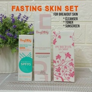 🔥HOT SELLING🔥FASTING SKIN SET❤️Cleanser Busybody + Toner PURETOX + SUN PROTECTION