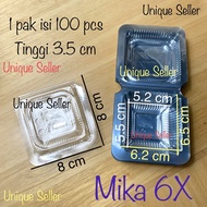 [Contents 100] 6X Mica Size 6.5x6.2 cm 8 cm Mica Tray/ 6 X Mega Square Cake Mica/ 6X Mega Mica/ 6 cm