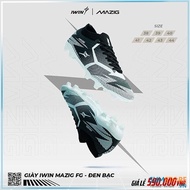 Giày Đá Bóng Iwin Mazig Đế FG Màu Đen Bạc - Giày Thể Thao Cho Sân Cỏ Tự Nhiên