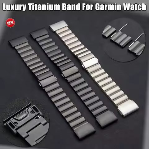 26mm Luxury Titanium Band For Garmin Watch Fenix 6X 6XPro 5X 5XPlus 7X Men Business Strap For Garmin