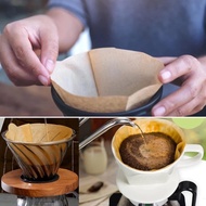 กรวยดริปกาแฟก้นแหลม กระดาษดริป (100 แผ่น) ทรง V ก้นแหลม กระดาษกรองกาแฟ Drip Coffee Paper Filter V Shape กระดาษกรองกาแฟ ขนาด 1-2 ถ้วย