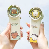 Panda Bubu And Dudu Mini Fan Cute Electric Small Fan Portable Rechargeable
