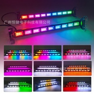 Car 18P LED Magic Color Bar Light APP Remote Control Strobe Light Truck Safety Warning Light
