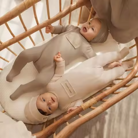 Ali Layette Aw25 Mon Amour Collection Embroidered Layette Set Babies Rompers Matching Hat And Blanke