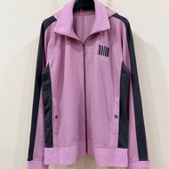 BURBERRY 黑標 粉紅深灰拼色刺繡連帽外套(帽可拆)