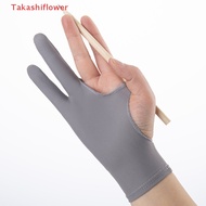 (Takashiflower) 1pc Black 2 Fingers Anti-fouling Gloves Anti Touch Hand Drawing Wrig Glove