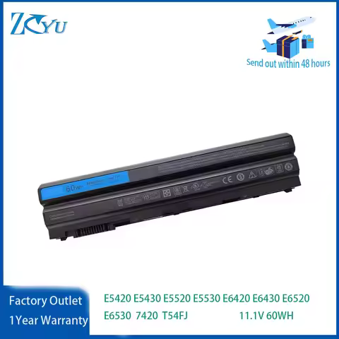 E6420 Battery for Dell Latitude E5420 E5430 E5520 E5530 E6430 E6520 E6530 Inspiron 7420 T54FJ 11.1V 