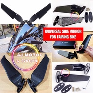 UNIVERSAL WINGLET SIDE MIRROR CNC CARBON FOR FAIRING BIKE R25 R15 V4 ZX6 ZX10 CBR150R R1 R6 CBR250R 
