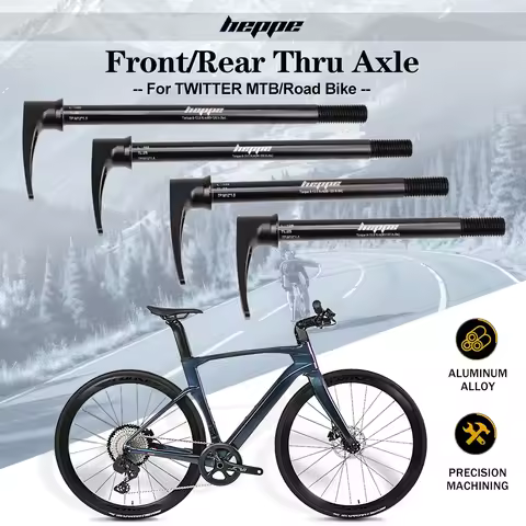 HEPPE Bike Front Rear Wheelset Thru Axle Quick Release Bike Fork Shaft Skewer Rear Hub Thru Axle for
