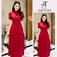 Innovative ao dai, high-quality 4-panel silk ao dai, size S - 3XL