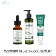 Plantnery Ultra Recover Acne Set (Tea Tree Serum+Tea Tree Cleanser+Cica Cream)