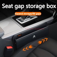 Citroen C3  C4 Picasso Car Seat Gap Storage Box high-end Nappa leather Car Storage Bag Car organizer