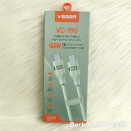 Cable Charger Type C To Type C PD 65W Veger VC-190
