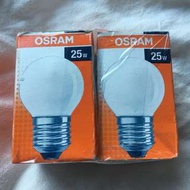 Osram E27 25W bulbs x2. New!