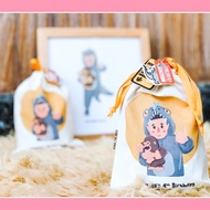 Full Print 1 side Goodie Bag Pouch Drawstring Belacu custom Birthday Bag size 15x20