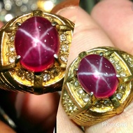 ( BISA COD ) Cincin Batu Akik Amerika Star Ruby