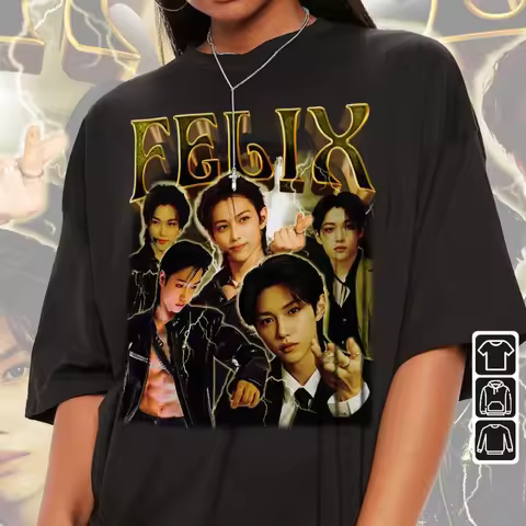 Summer Stray Kids Felix Kpop Shirt, Heavy Metal 5 Star Album Tee Merch Hoodie, Vintage Retro Unisex