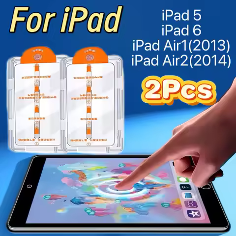 2PCS Tempered Glass Screen Protector for iPad 5, iPad 6, iPad Air 1 (2013), iPad Air 2 (2014), HD Cl
