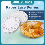100pcs Doyley Lace Paper Dolly Paper Oil Paper Doilies Paper