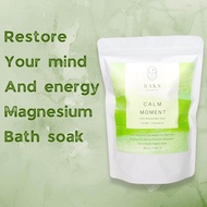 RAKS NATURAL เกลือสปา แช่ตัว แช่เท้า แมกนีเซียม พร้อมใบชาตะไคร้และใบเตย Calm Moment Bath Soak Dead Sea Magnesium