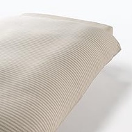 MUJI 84737879 Cotton Sheeting Quilt Cover/SD / 66.9 x 82.7 inches (170 x 210 cm) Heathered Beige Bor