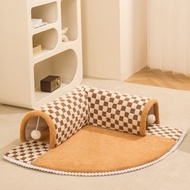 codCat Bed Can Play Cat Tunnel Dog House Bed Kitten Dog Basket Bed Cute Cat House Home Mat Pet Kenne