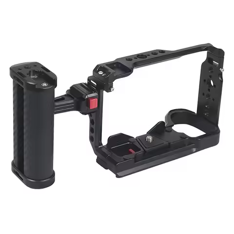 A6700 DSLR Camera Cage Rig Top Handle Cold Shoe Mount Microphone Flash Light Bracket for Sony A6700 