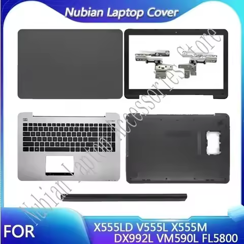 For X555LD K555LN FL5800 V555L DX992L VM590L Laptop LCD Back Cover/Front Bezel/Hinges Palmrest Lower