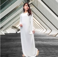 Baju Inner Jubah Long Dress Baju Dalam panjang Soft Cool Kain Viscose