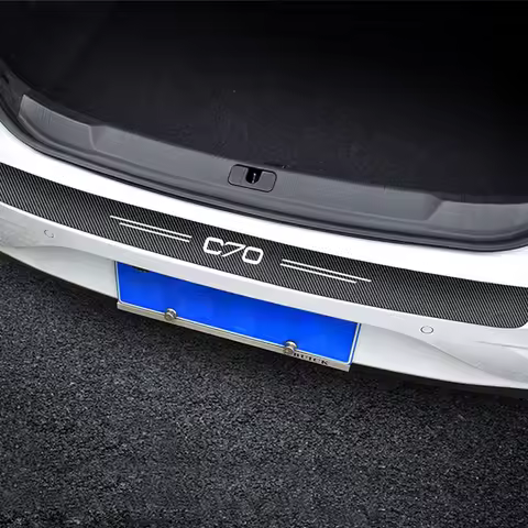 Volvo C70 trunk strip 1pc car sticker trunk bumper carbon fiber decorative strip for Volvo C70 Auto 