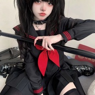 Genuine jk Uniform Orthodox Black Three Books JK Sailor Uniform Basic Middle College Japanese School