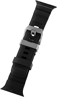 LEPLUS CORVIN LN-AW49B24BK Tough Rubber Band, Compatible with Apple Watch 42 (Series 1,2,3) / 44/45 