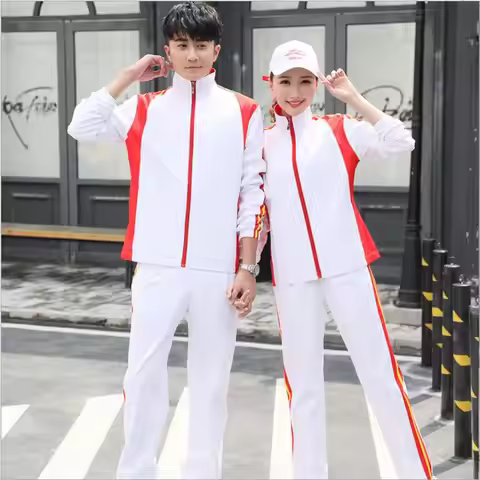 Size 105 KG Autumn Lovers Leisure Sports Suit China National Team Exhibition Clothes Group Performan