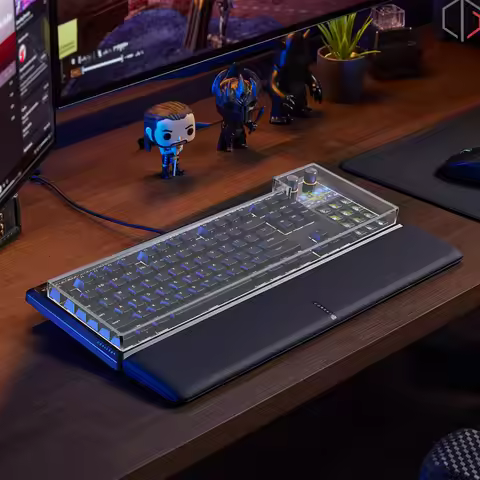 Geekria Clear Acrylic Keyboard Dust Cover Compatible with Corsair Galleon 100 SD, Keyboard Protector