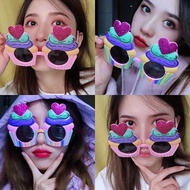 Love Cream Cake Sunglasses Funny Glasses Exaggerated Styling Party Photo Decoration Props Birthday G